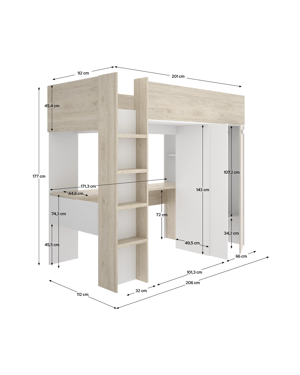 Cama alta Spylo