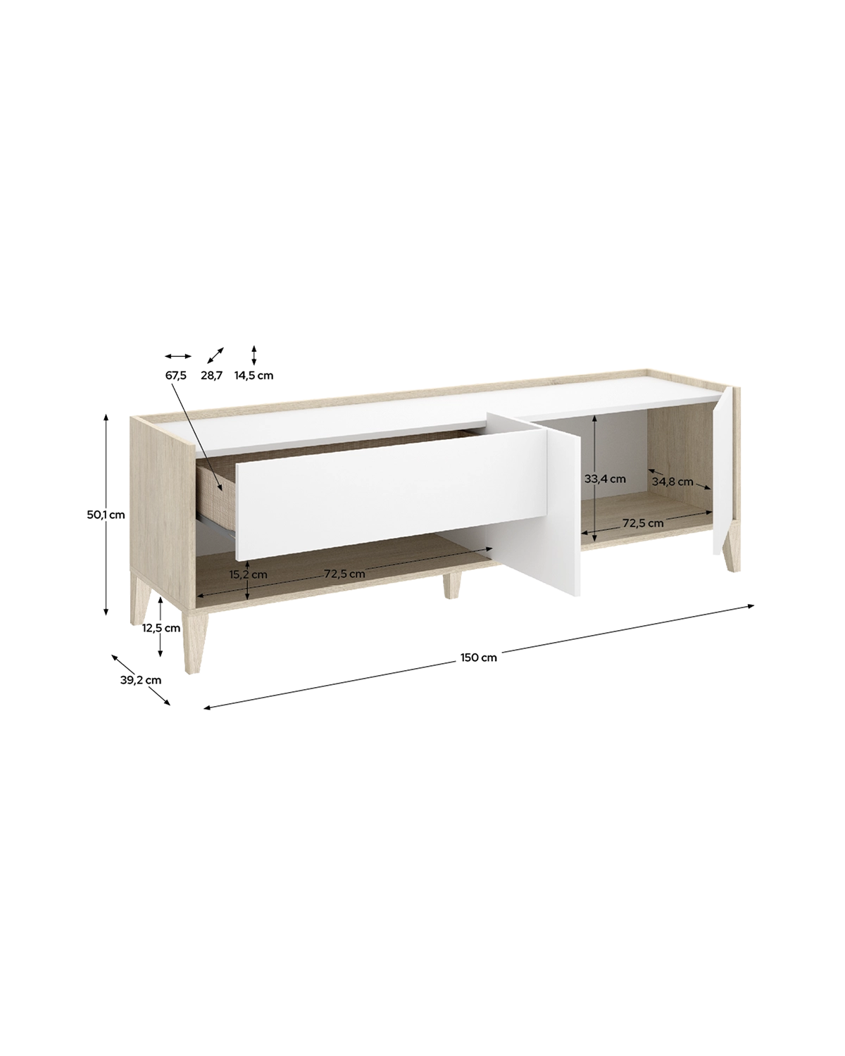 Conjunto de refeição oito peças Bari