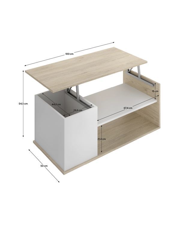 Mesa de centro elevatória Bari