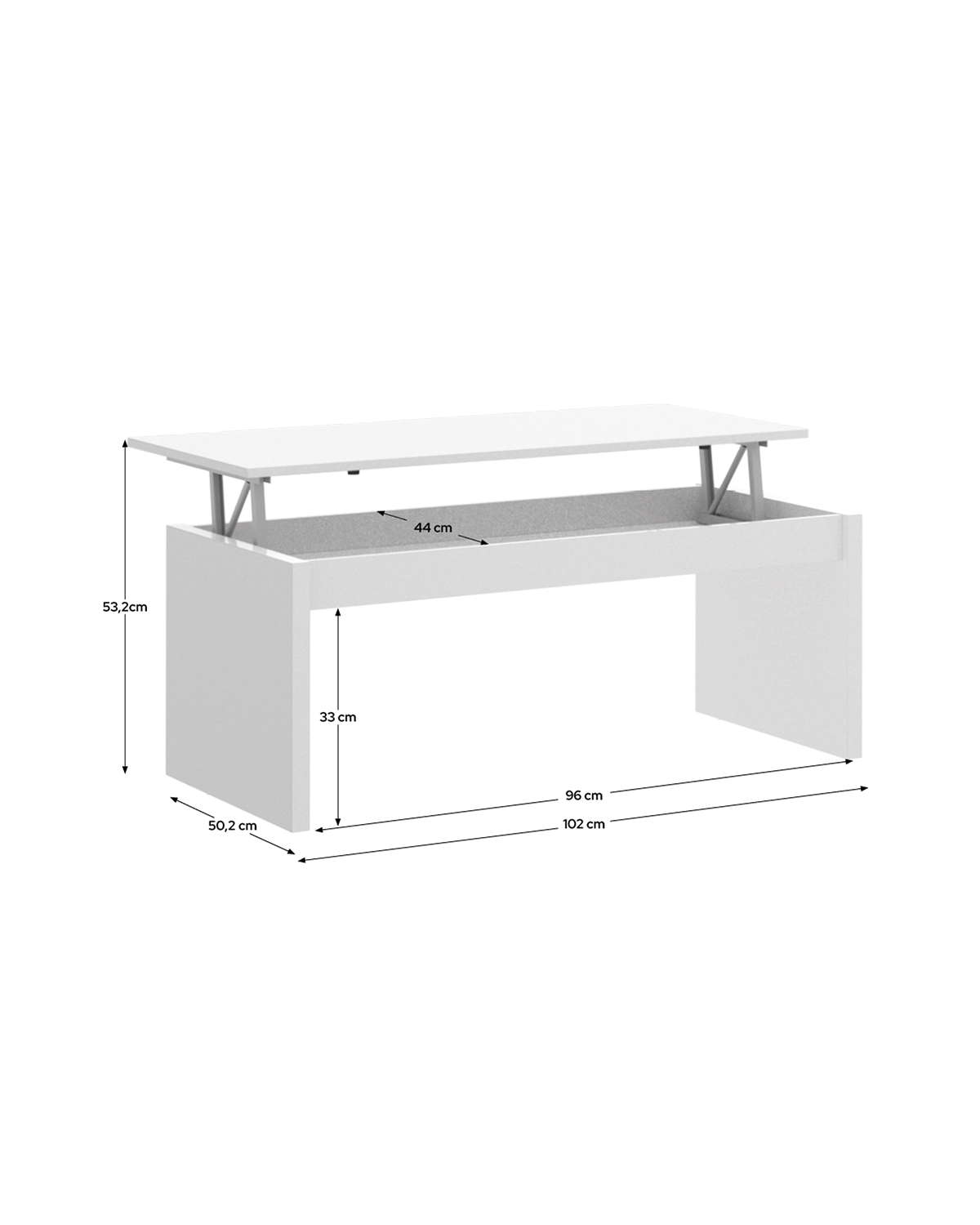 Mesa de centro elevatória Side