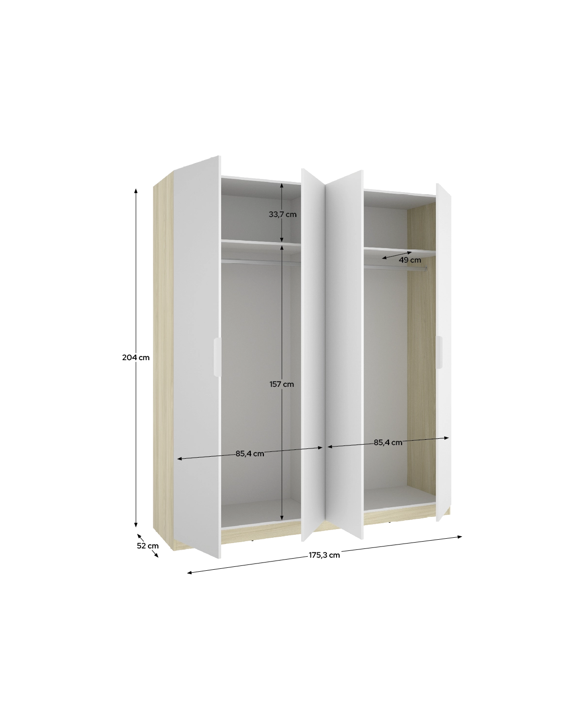 Armário de portas de batente Emax