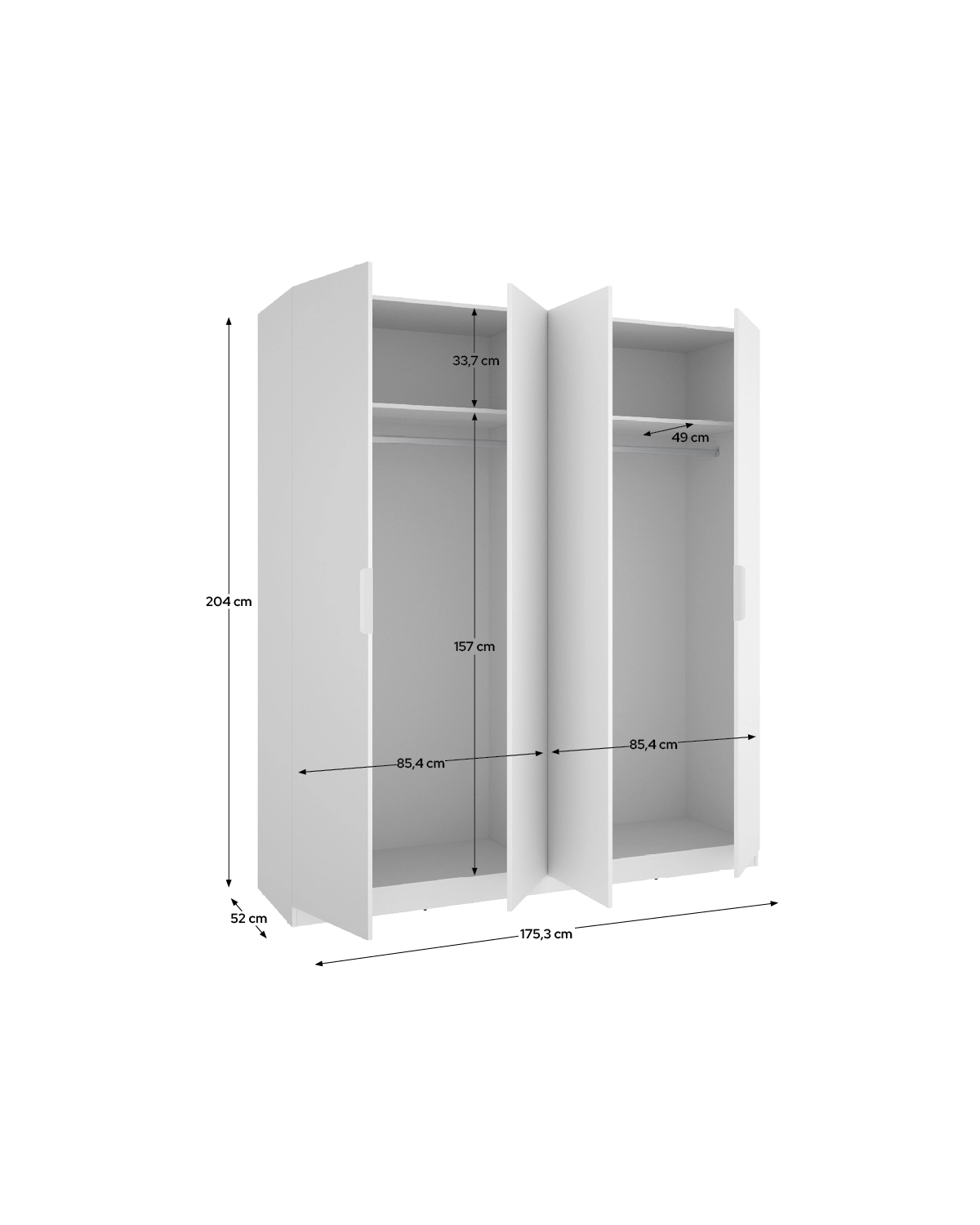 Armário de portas de batente Emax