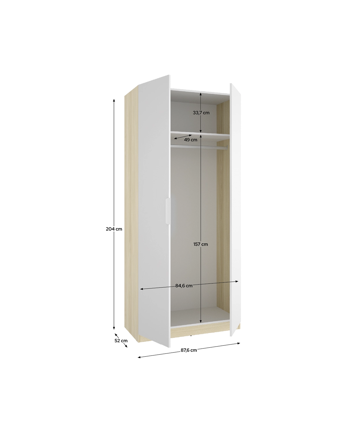Armário de portas de batente Emax
