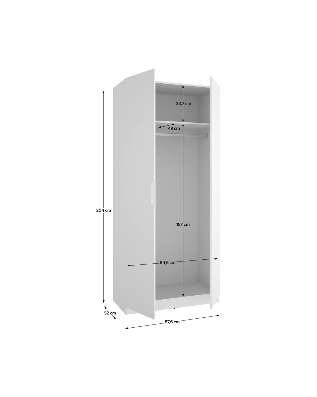 Armário de portas de batente Emax