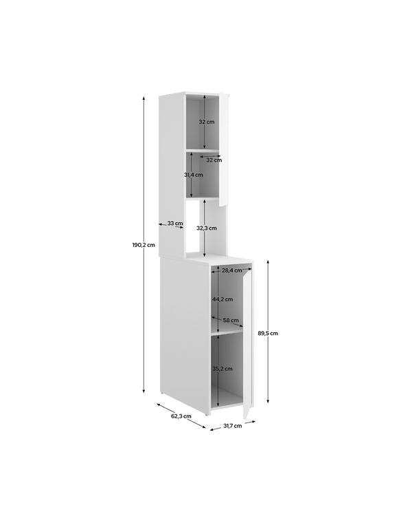 Columna Auxiliar Lavandería Fit con modulo Alto