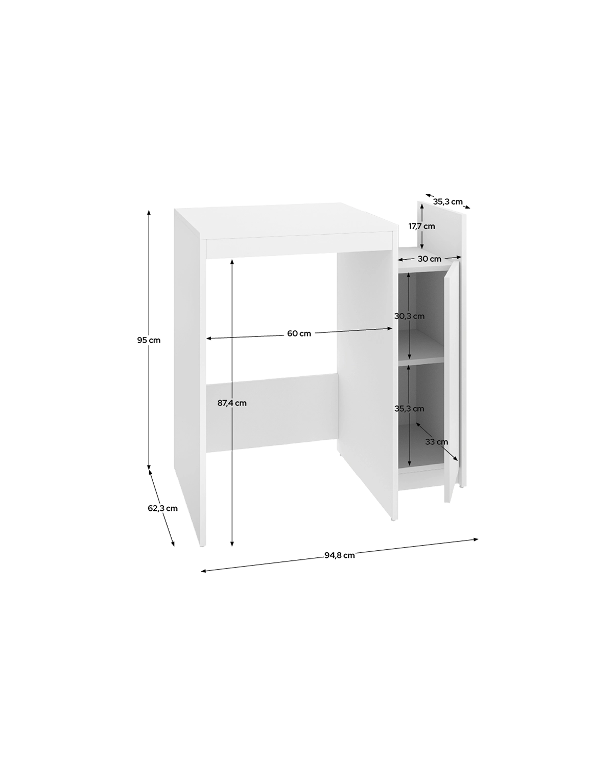 Armario para lavadora con 1 puerta Fit
