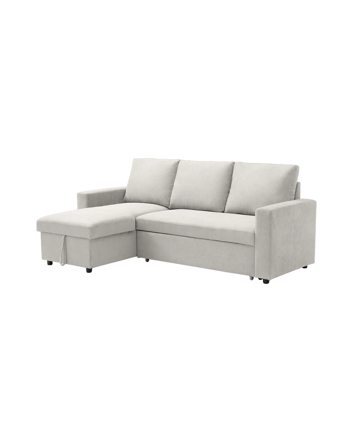 Sofá-cama com chaise longue reversível e arrumação Ivy