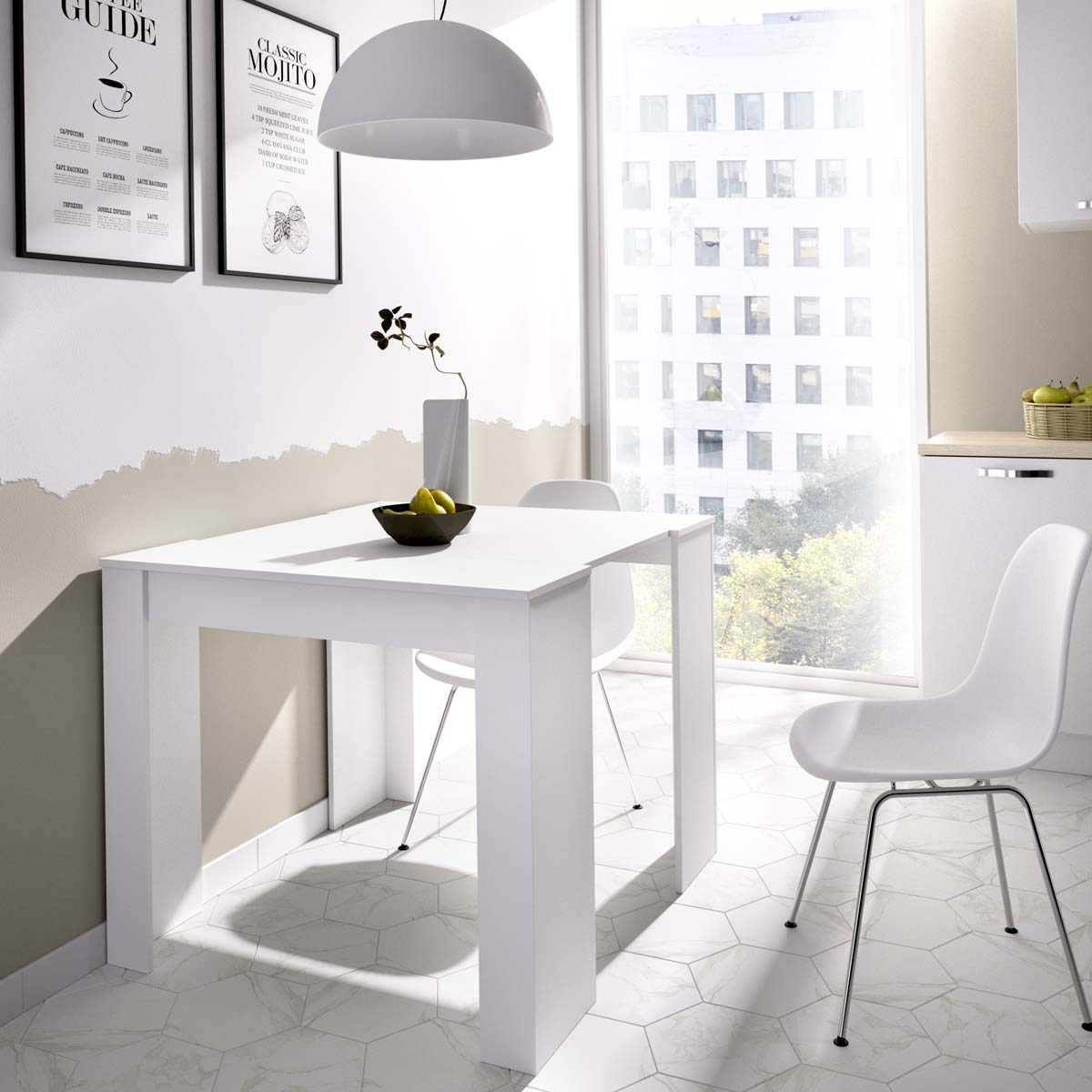Mesa de sala de jantar/consola extensível Kiona