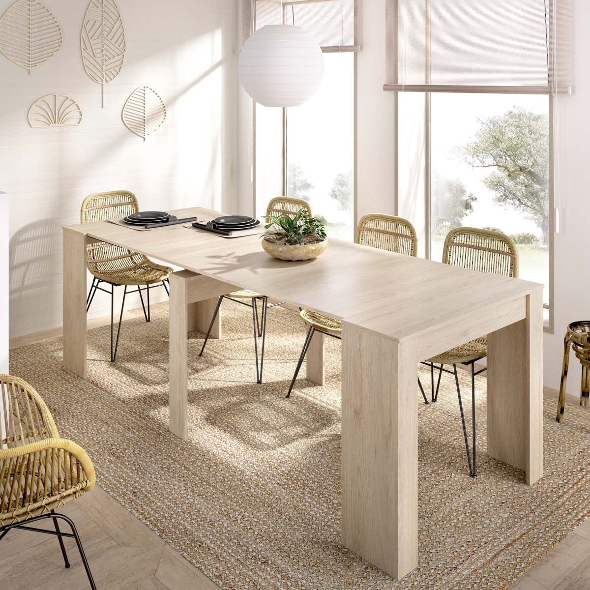 Mesa de sala de jantar/consola extensível Kiona