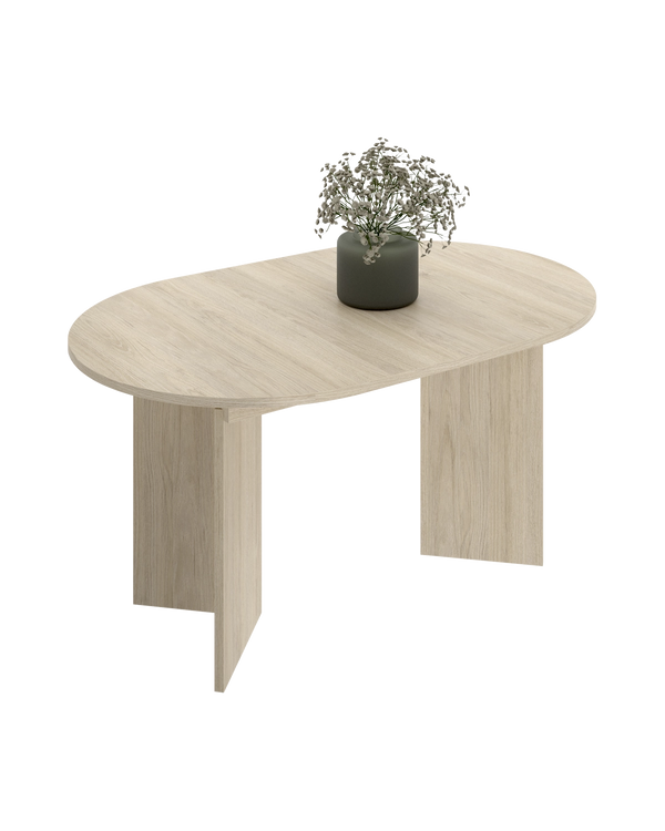 Mesa de jantar oval extensível Bari