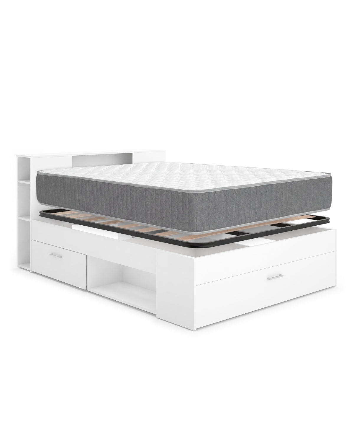 Pack Poupança Casal Cama Lanka com Cabeceira, Colchão Aurea e Estrado de Lattes 135 x 190 cm