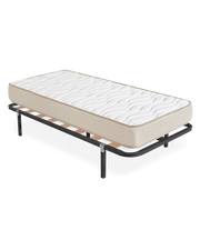 Pack Estrado de Lâminas Largas Kerry com Colchão Viscoelástico Nova Plus 90 x 190 cm