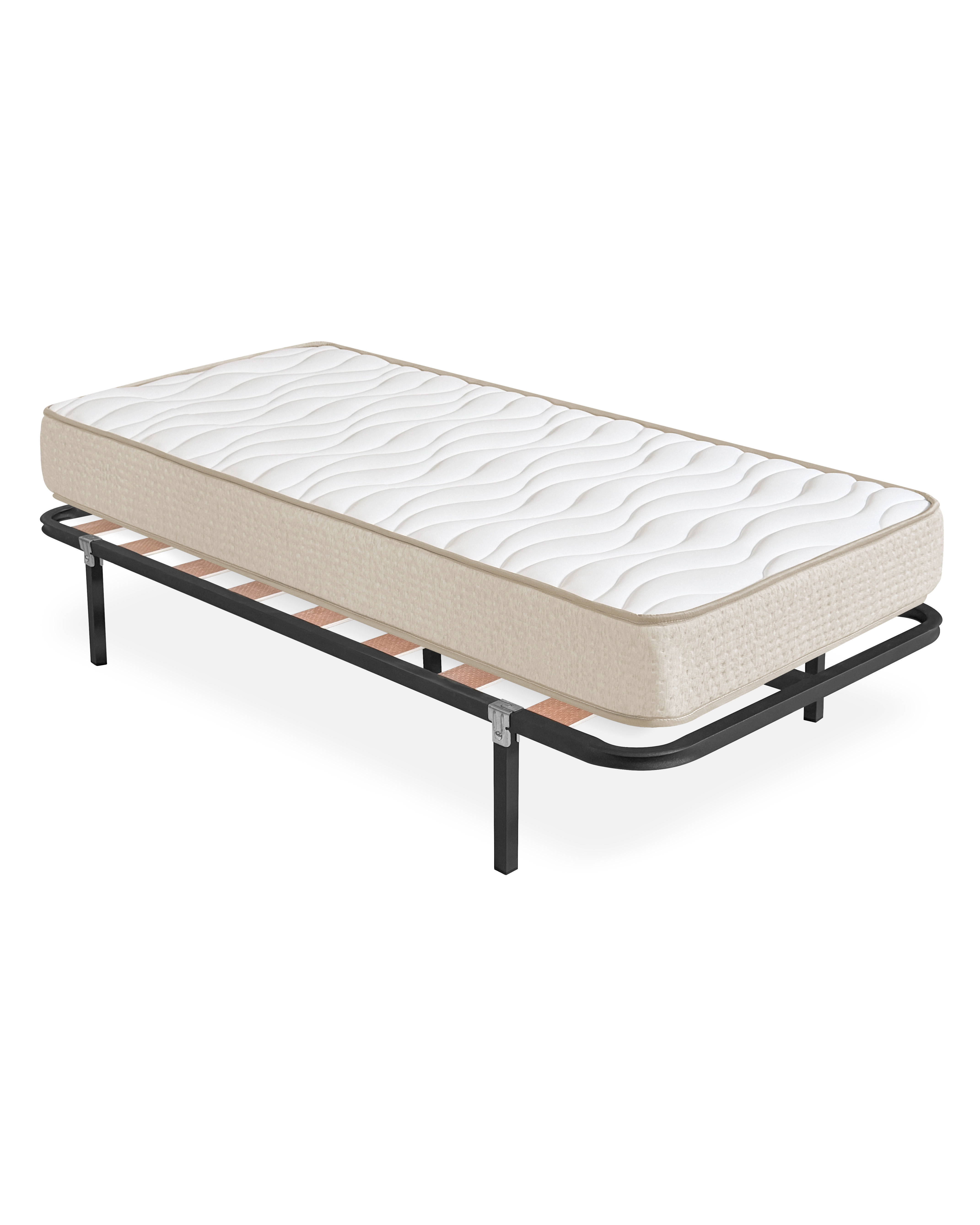 Pack Estrado de Lâminas Largas Kerry com Colchão Viscoelástico Nova Plus 90 x 190 cm