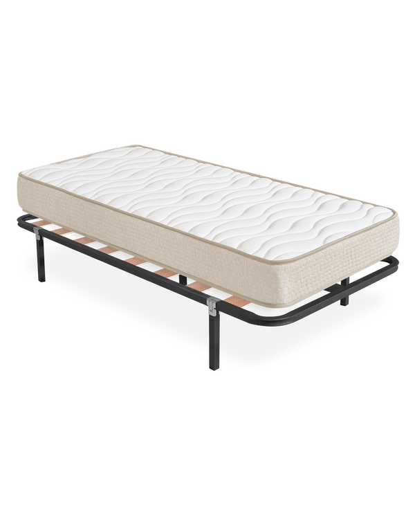 Pack Estrado de Lâminas Largas Kerry com Colchão Viscoelástico Nova Plus 90 x 190 cm