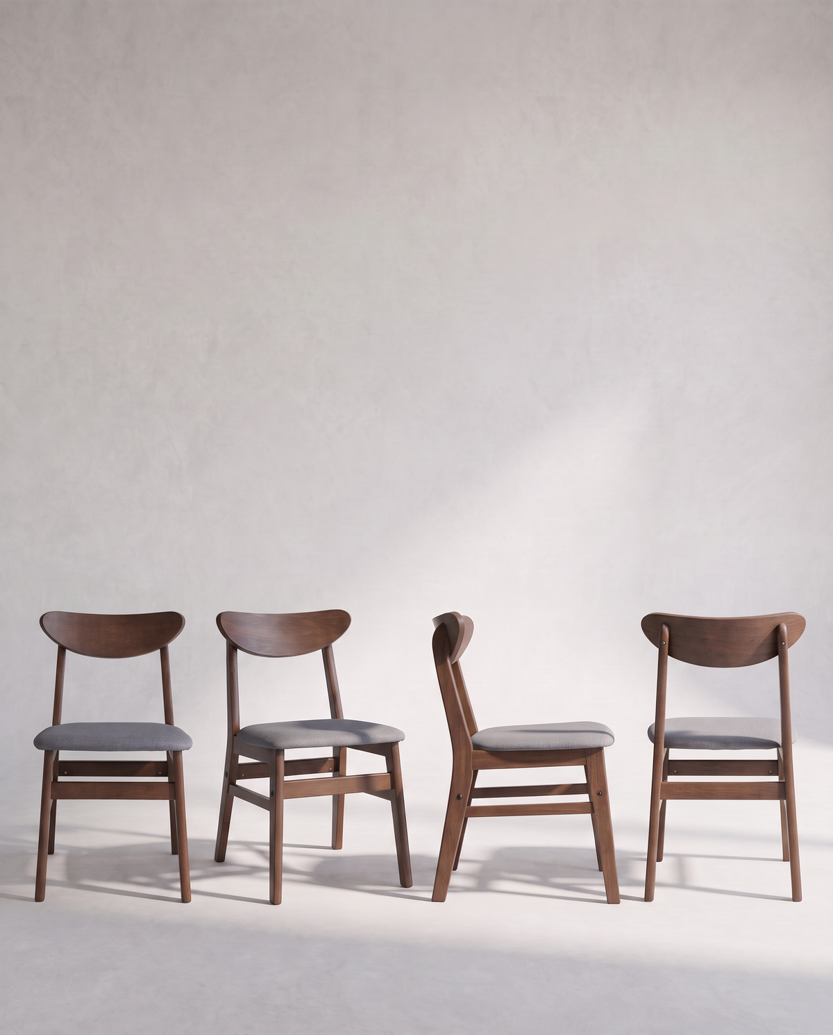 Conjunto de 2 cadeiras de sala de jantar em madeira Tanya